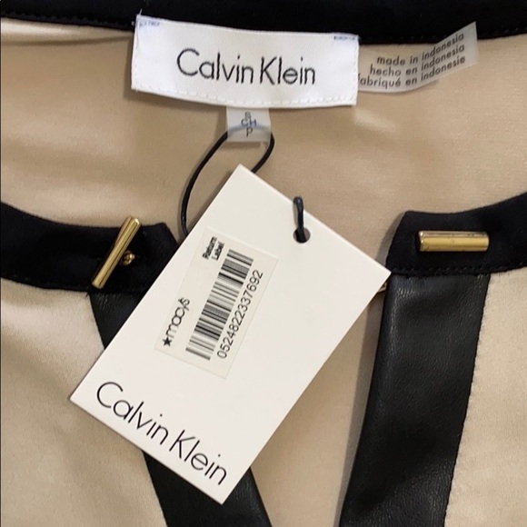 CALVIN KLEIN Black and Tan top size Small - Picture 4 of 9